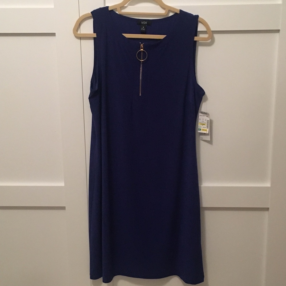 MSK blue knee length dress.  Medium